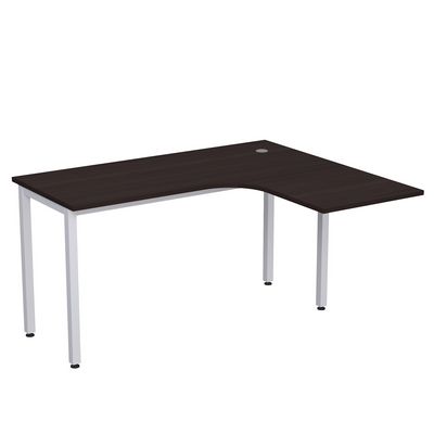 Стиль 2М.131 (Венге/Алюминий матовый) Стол криволинейный правый