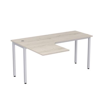 Стиль 2М.132 (Сканди/Алюминий матовый) Стол криволинейный левый