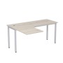 Стиль 2М.132 (Сканди/Алюминий матовый) Стол криволинейный левый