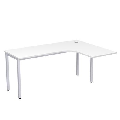 Стиль 2М.133 (Белый/Алюминий матовый) Стол криволинейный правый