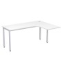 Стиль 2М.133 (Белый/Алюминий матовый) Стол криволинейный правый