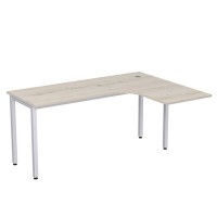 Стиль 2М.133 (Сканди/Алюминий матовый) Стол криволинейный правый