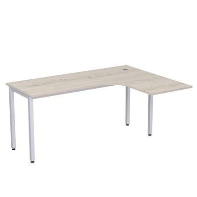 Стиль 2М.133 (Сканди/Алюминий матовый) Стол криволинейный правый
