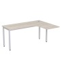 Стиль 2М.133 (Сканди/Алюминий матовый) Стол криволинейный правый