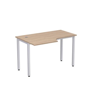 Стиль 2М.141 (Дуб/Алюминий матовый) Стол криволинейный левый