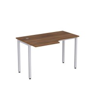 Стиль 2М.141 (Шамони темный/Алюминий матовый) Стол криволинейный левый