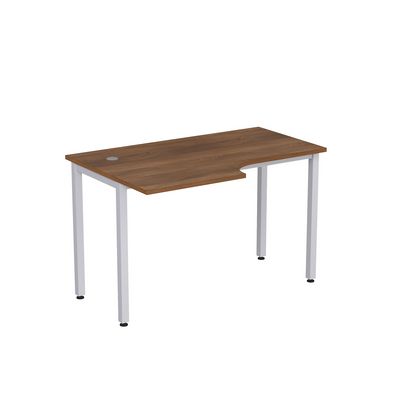 Стиль 2М.141 (Шамони темный/Алюминий матовый) Стол криволинейный левый