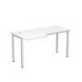 Стиль 2М.142 (Белый/Алюминий матовый) Стол криволинейный левый