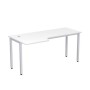 Стиль 2М.143 (Белый/Алюминий матовый) Стол криволинейный левый