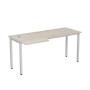 Стиль 2М.143 (Сканди/Алюминий матовый) Стол криволинейный левый