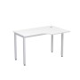 Стиль 2М.144 (Белый/Алюминий матовый) Стол криволинейный правый