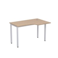 Стиль 2М.144 (Дуб/Алюминий матовый) Стол криволинейный правый