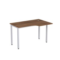 Стиль 2М.144 (Шамони темный/Алюминий матовый) Стол криволинейный правый