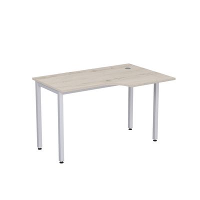 Стиль 2М.144 (Сканди/Алюминий матовый) Стол криволинейный правый