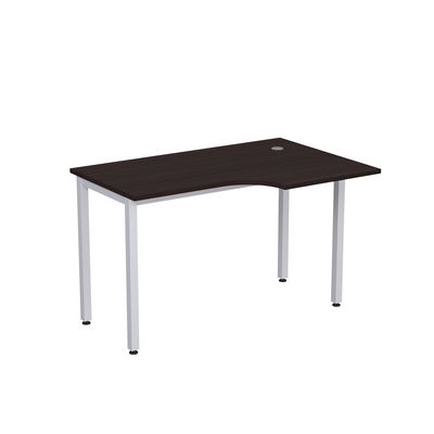 Стиль 2М.144 (Венге/Алюминий матовый) Стол криволинейный правый