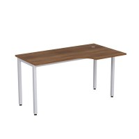 Стиль 2М.145 (Шамони темный/Алюминий матовый) Стол криволинейный правый