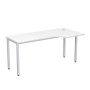 Стиль 2М.146 (Белый/Алюминий матовый) Стол криволинейный правый