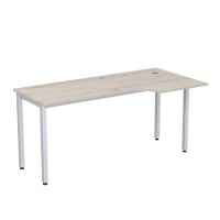 Стиль 2М.146 (Сканди/Алюминий матовый) Стол криволинейный правый