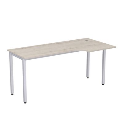 Стиль 2М.146 (Сканди/Алюминий матовый) Стол криволинейный правый