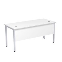 Стиль 2МД.104 (Белый/Алюминий матовый) Стол рабочий