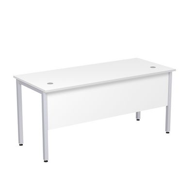 Стиль 2МД.104 (Белый/Алюминий матовый) Стол рабочий