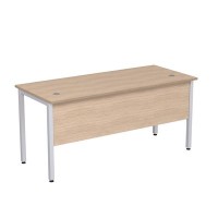 Стиль 2МД.104 (Дуб/Алюминий матовый) Стол рабочий