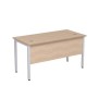 Стиль 2МД.109 (Дуб/Алюминий матовый) Стол рабочий
