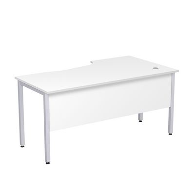 Стиль 2МД.120 (Белый/Алюминий матовый) Стол криволинейный левый