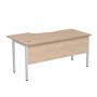 Стиль 2МД.121 (Дуб/Алюминий матовый) Стол криволинейный правый