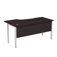 Стиль 2МД.121 (Венге/Алюминий матовый) Стол криволинейный правый