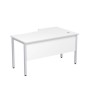 Стиль 2МД.122 (Белый/Алюминий матовый) Стол криволинейный левый