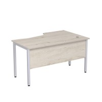 Стиль 2МД.122 (Сканди/Алюминий матовый) Стол криволинейный левый