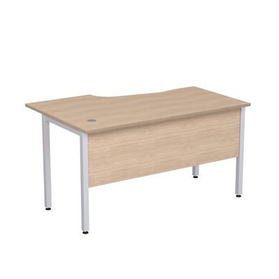 Стиль 2МД.123 (Дуб/Алюминий матовый) Стол криволинейный правый