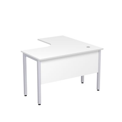 Стиль 2МД.128 (Белый/Алюминий матовый) Стол криволинейный левый