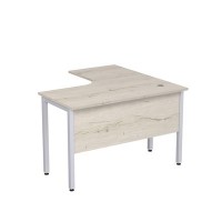Стиль 2МД.128 (Сканди/Алюминий матовый) Стол криволинейный левый