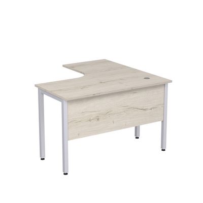 Стиль 2МД.128 (Сканди/Алюминий матовый) Стол криволинейный левый