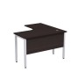 Стиль 2МД.128 (Венге/Алюминий матовый) Стол криволинейный левый