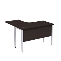 Стиль 2МД.129 (Венге/Алюминий матовый) Стол криволинейный правый