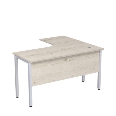 Стиль 2МД.130 (Сканди/Алюминий матовый) Стол криволинейный левый