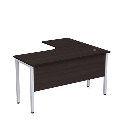 Стиль 2МД.130 (Венге/Алюминий матовый) Стол криволинейный левый
