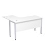 Стиль 2МД.131 (Белый/Алюминий матовый) Стол криволинейный правый