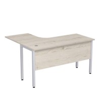 Стиль 2МД.131 (Сканди/Алюминий матовый) Стол криволинейный правый