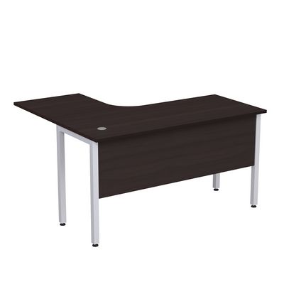 Стиль 2МД.131 (Венге/Алюминий матовый) Стол криволинейный правый