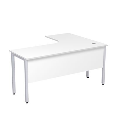 Стиль 2МД.132 (Белый/Алюминий матовый) Стол криволинейный левый