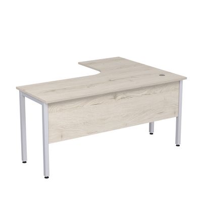 Стиль 2МД.132 (Сканди/Алюминий матовый) Стол криволинейный левый