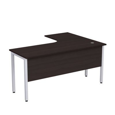 Стиль 2МД.132 (Венге/Алюминий матовый) Стол криволинейный левый