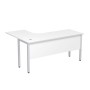 Стиль 2МД.133 (Белый/Алюминий матовый) Стол криволинейный правый
