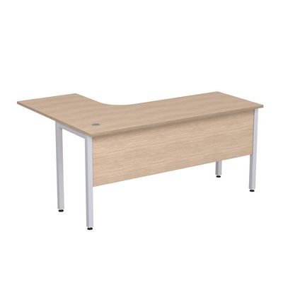 Стиль 2МД.133 (Дуб/Алюминий матовый) Стол криволинейный правый