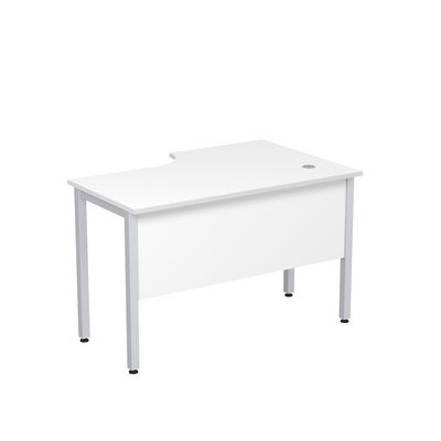 Стиль 2МД.141 (Белый/Алюминий матовый) Стол криволинейный левый