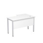 Стиль 2МД.141 (Белый/Алюминий матовый) Стол криволинейный левый